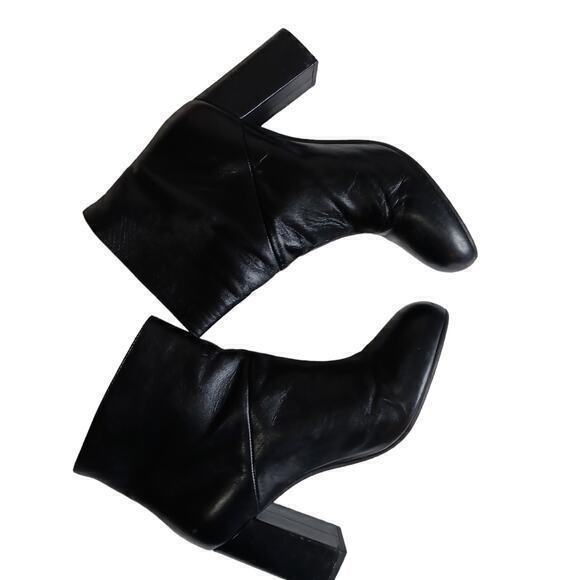 MARNI Ankle Booties Moto Biker Heeled Boots Black Soft Leather Size 38 8 - Picture 16 of 16